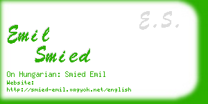 emil smied business card